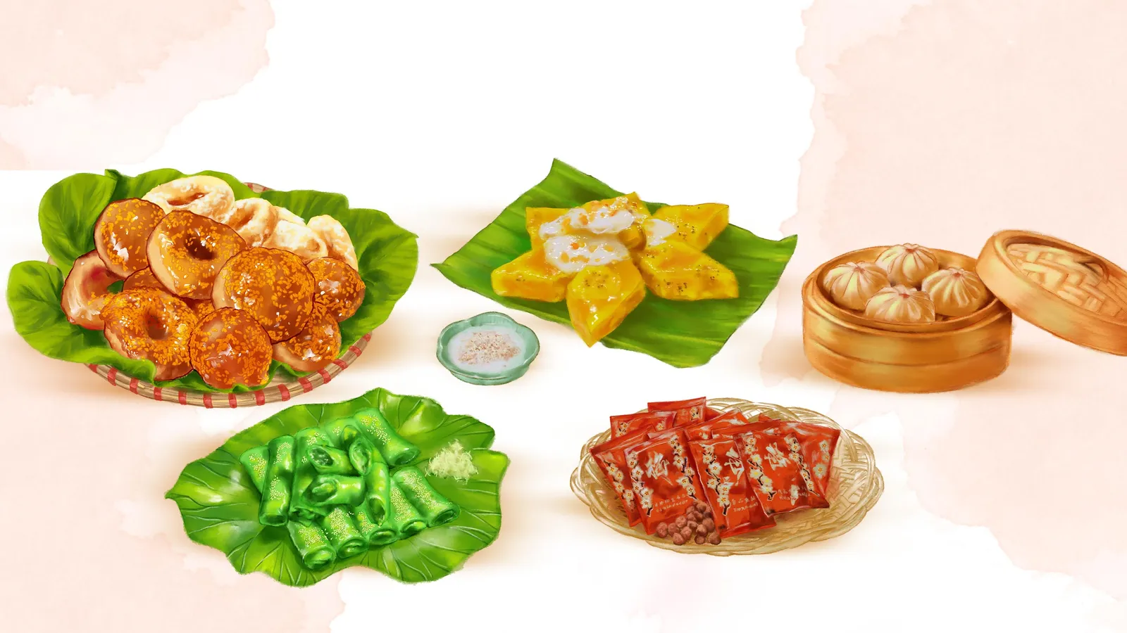 Quà chợ của mẹ và hương vị tuổi thơ