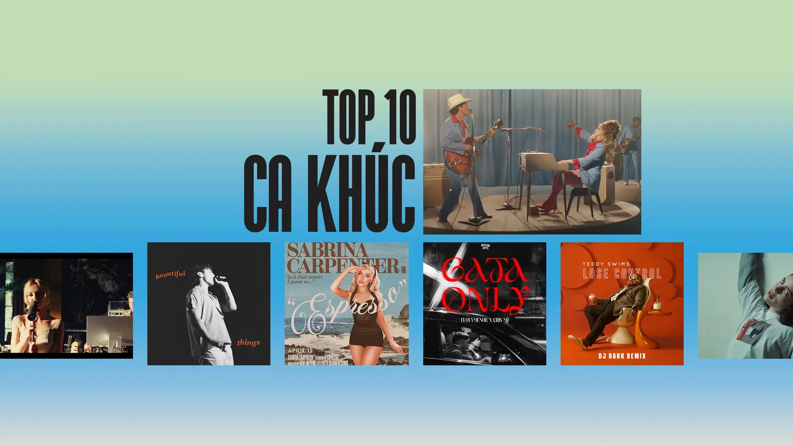 10 ca khúc nổi bật của âm nhạc thế giới 2024